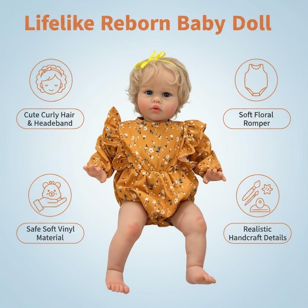 Muñeca Reborn Ellie de 60 cm,  - Baby Products For Skin reseña y precio
