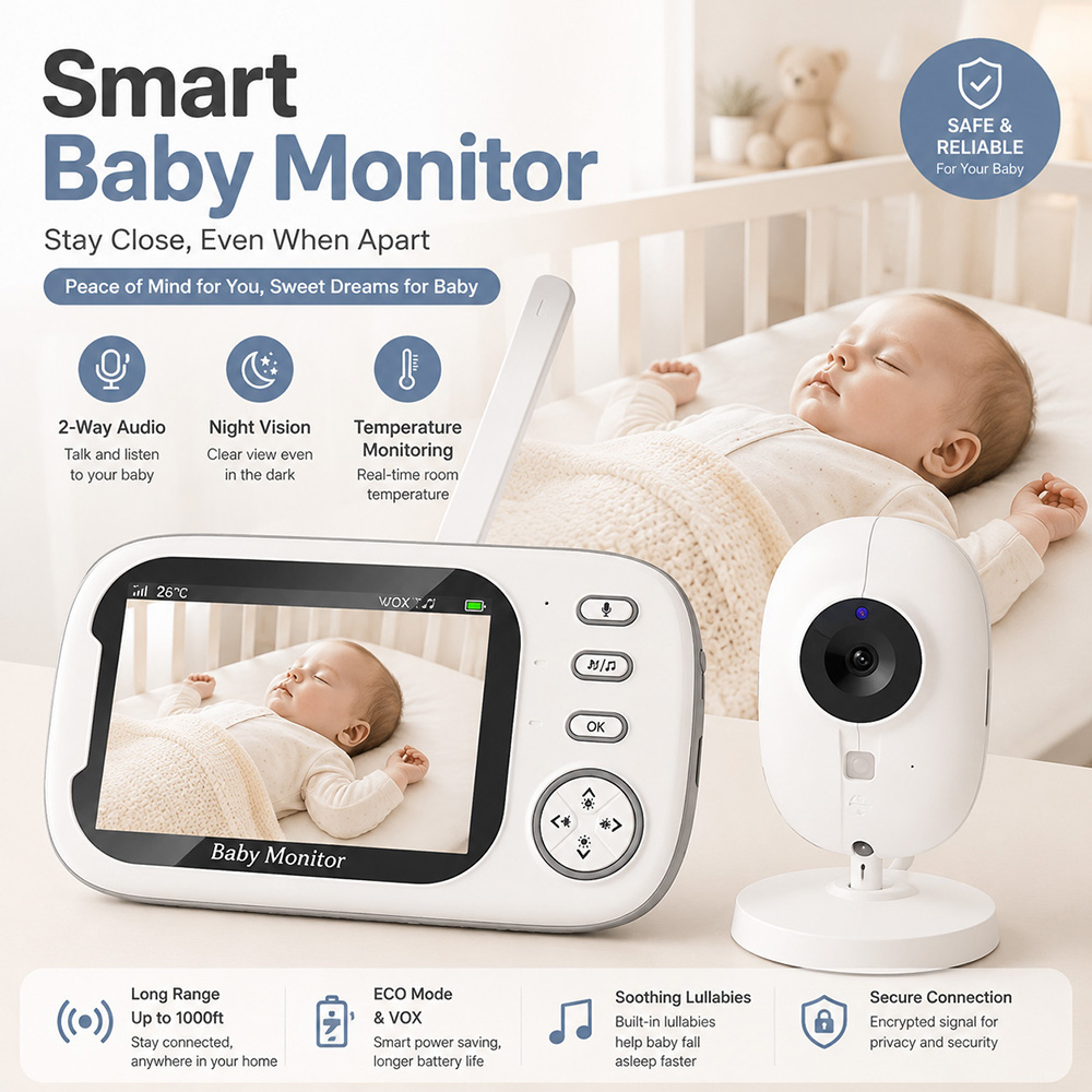 Monitor para Bebés de 3.5 Pulg - Baby Products Video reseña y precio